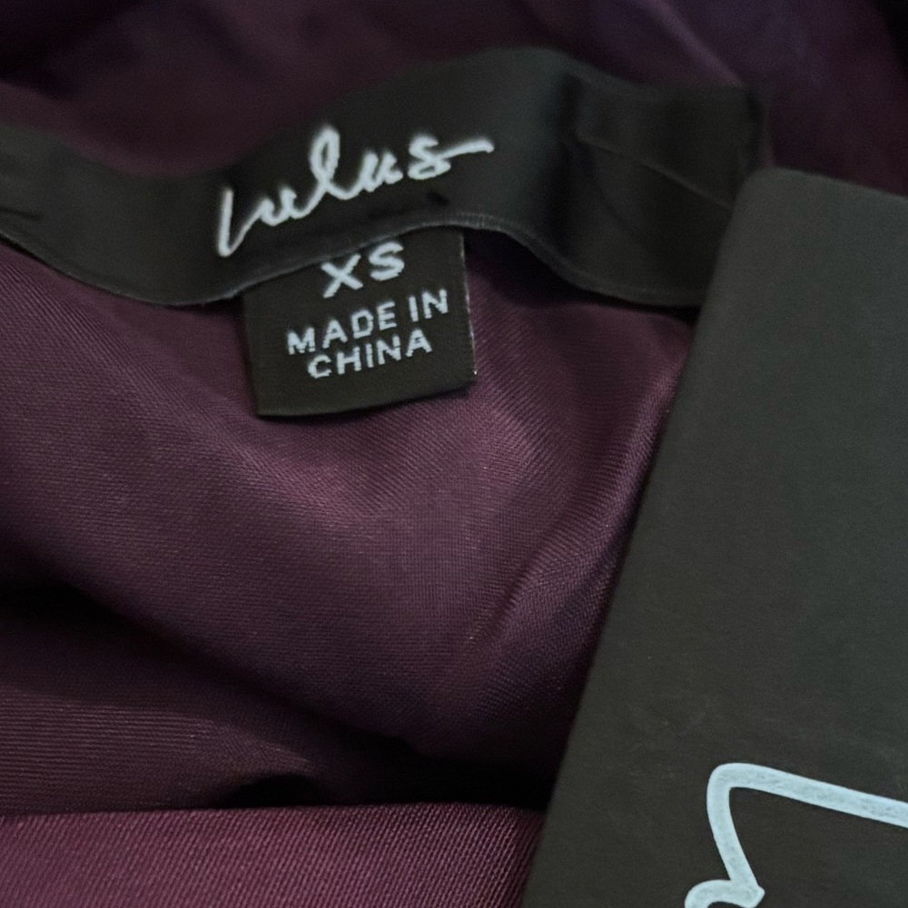 Lulus Distinctive Charm Purple Satin Asymmetrical Maxi Dress Size XS - Picture 10 of 17